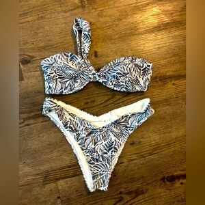 Abercrombie Leaf Print Bikini Set - size medium